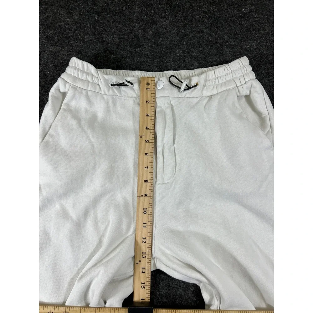 KASSL Editions x Zara Mens Off White Wide Leg Fleece Sweatpants Size Small